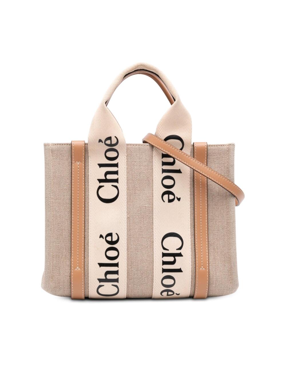 Chloe Woody Convertible Tote Canvas #368016C86B